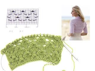 How to knit A.2, A.3 and A.4 in DROPS 160-4