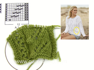 How to knit A.1 and A.3 in DROPS 159-13