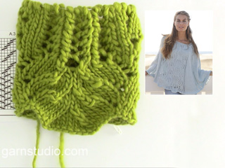 How to knit A.1 and A.3 in DROPS 153-30