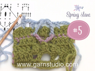 Tutorial Videos How to crochet two techniques that are used in 5th clue in DROPS Mystery blanket Spring Lane