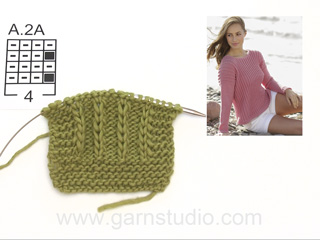 How to knit A.2 for the jumper in DROPS 175-19
