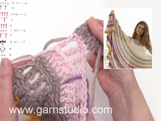 Tutorial Videos Hvordan hekle 6.- 10.rad av 4. hint av Magic Summer DROPS -Along
