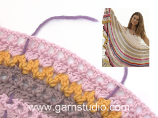 Tutorial Videos Hvordan hekle 11.- 15.rad av 4. hint av Magic Summer DROPS -Along