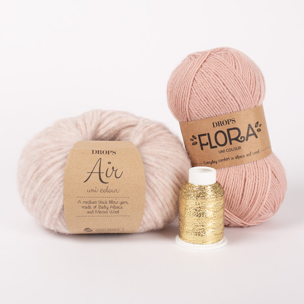 Yarn combination skeins of air33-flora30-glitter01