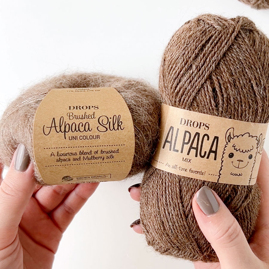 Yarn combination skeins of alpaca0607-brushed05
