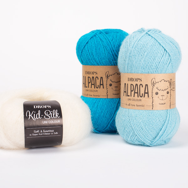 Yarn combination skeins of alpaca2917-2918-kidsilk01
