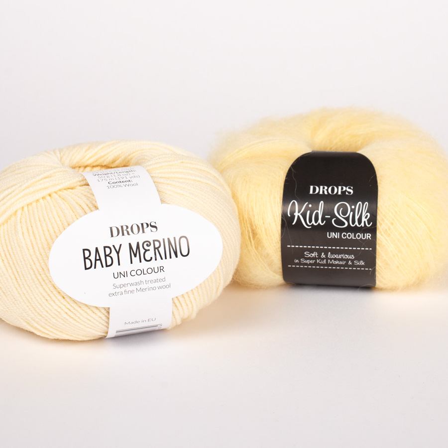 Yarn combination skeins of babymerino03-kidsilk52