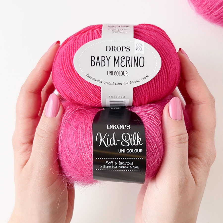 Yarn combination skeins of babymerino08-kidsilk13