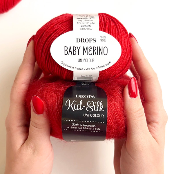 Yarn combination skeins of babymerino16-kidsilk14