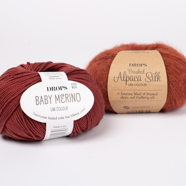 Yarn combination skeins of babymerino51-brushed24