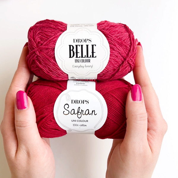 Yarn combination skeins of belle12-safran20