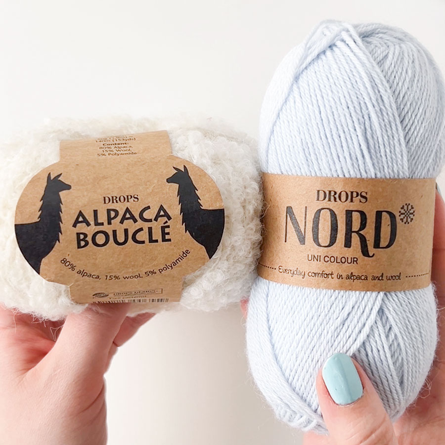 Yarn combination skeins of boucle0100-nord26