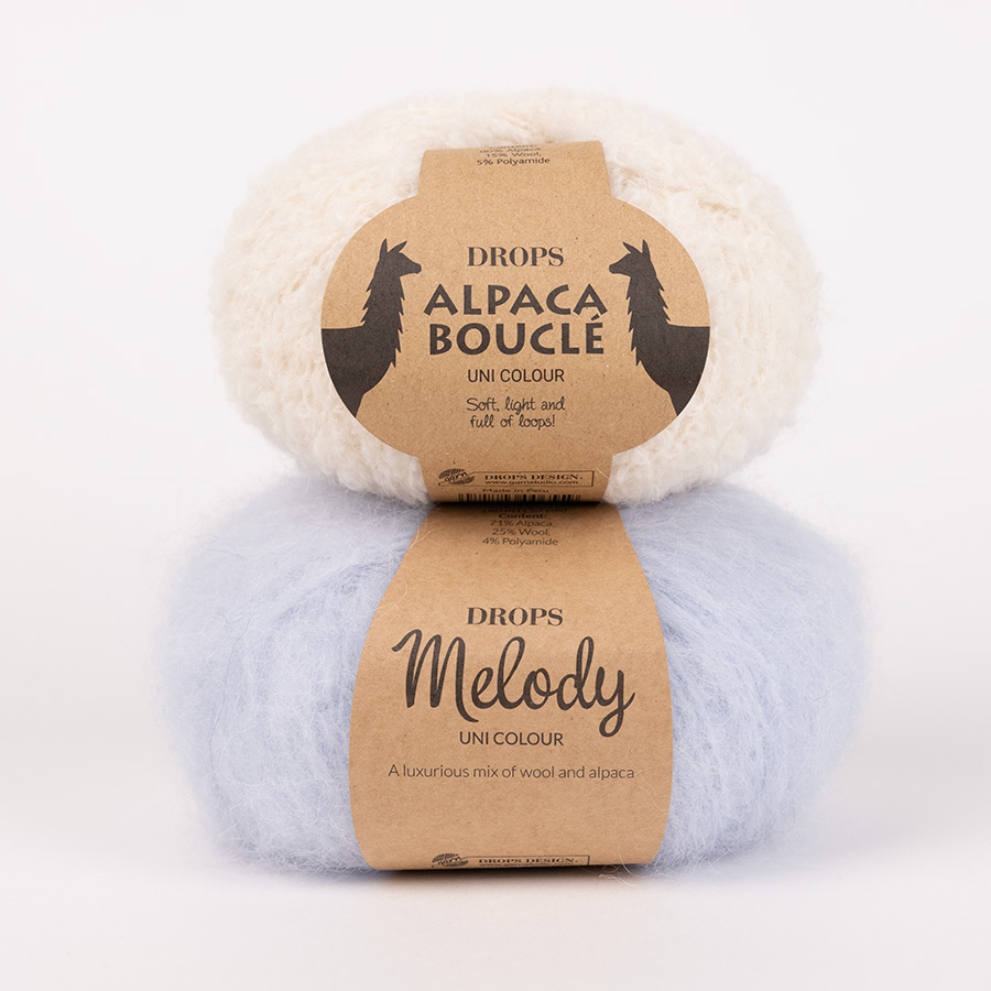 Yarn combination skeins of boucle100-melody34