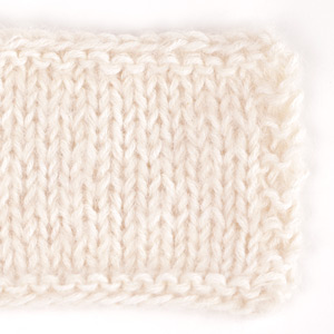 Swatch of DROPS Brushed Alpaca Silk 01, off white 
														+ DROPS Cotton Merino 01, off white