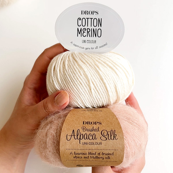 Yarn combination skeins of brushed20-cottonmerino01