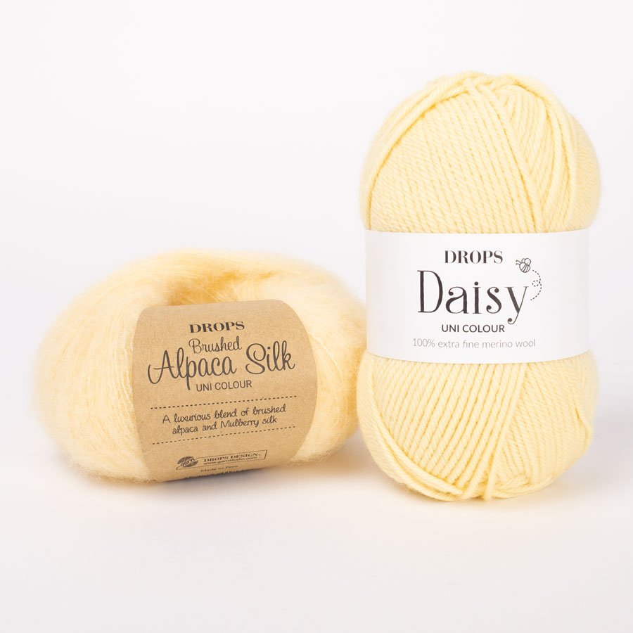 Yarn combination skeins of brushed30-daisy16
