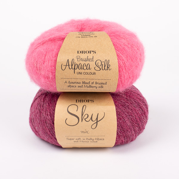Yarn combination skeins of brushed31-sky10