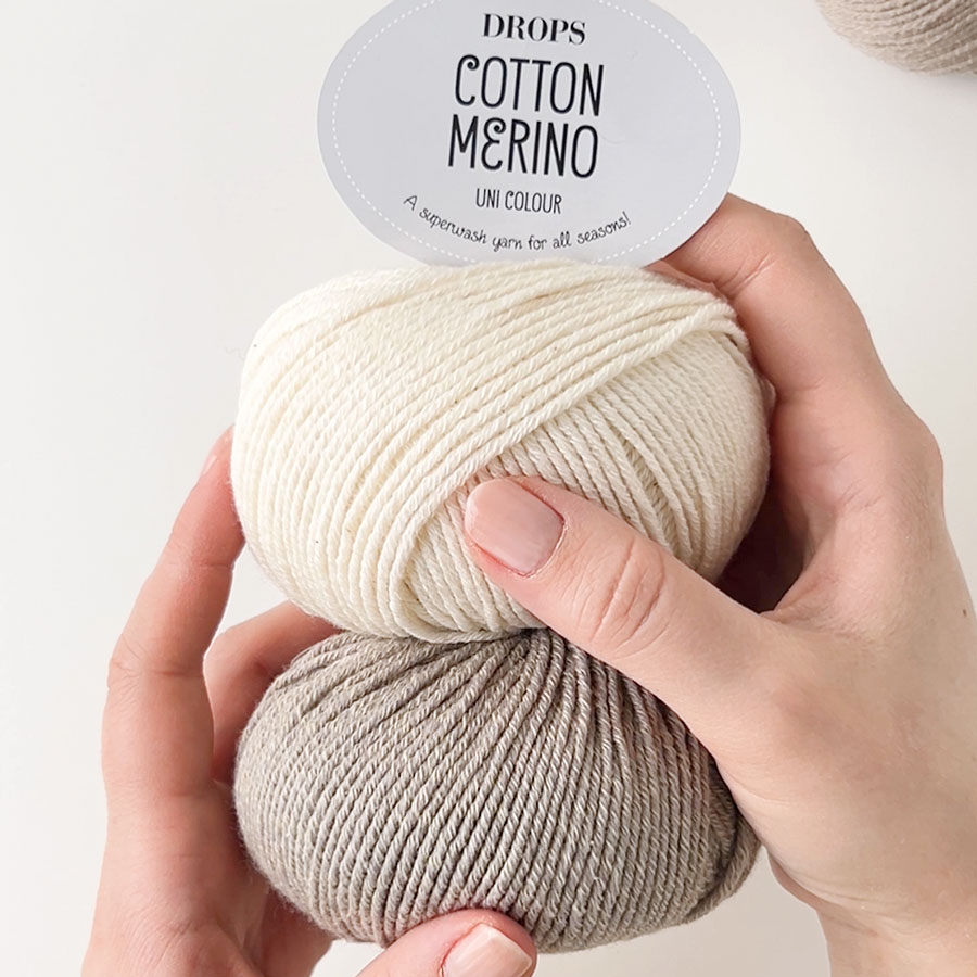 Yarn combination skeins of cottonmerino01-03