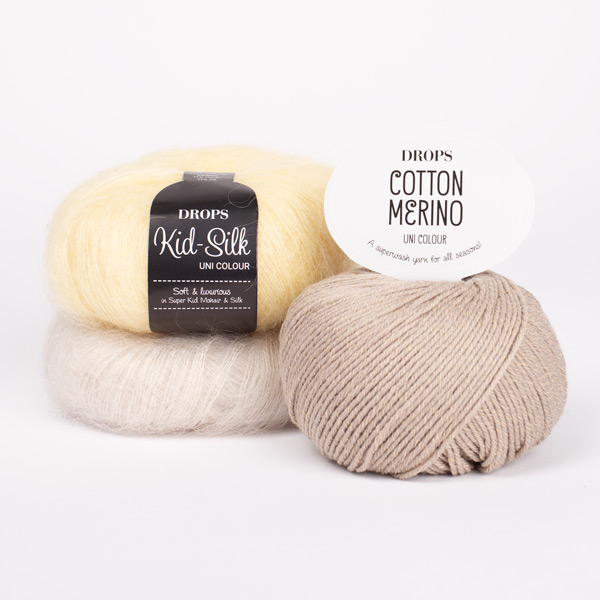 Yarn combination skeins of cottonmerino03-kidsilk52-56