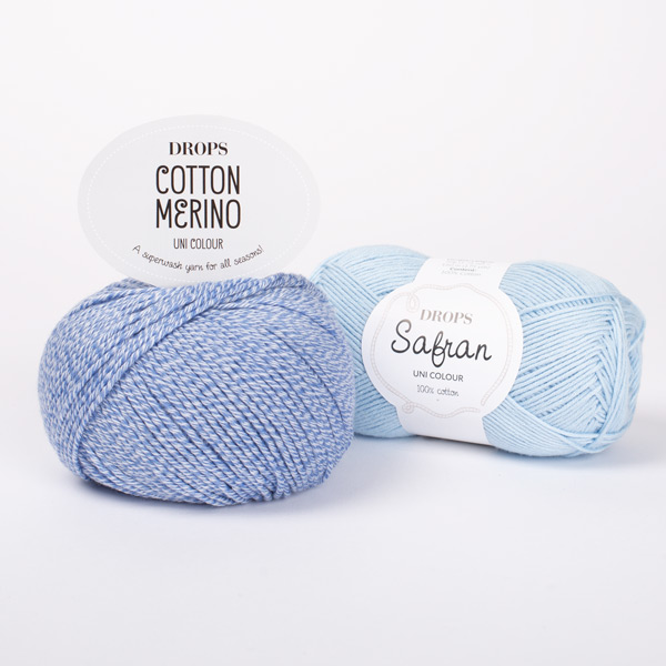 Yarn combination skeins of cottonmerino30-safran76