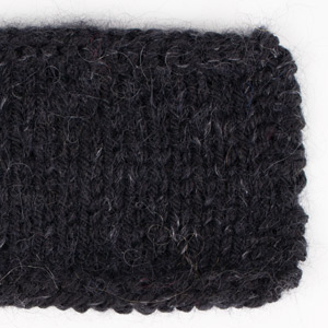 Swatch of DROPS Daisy 03, preto 
														+ DROPS Kid-Silk 02, preto