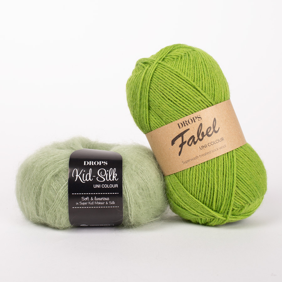 Yarn combination skeins of fabel112-kidsilk18