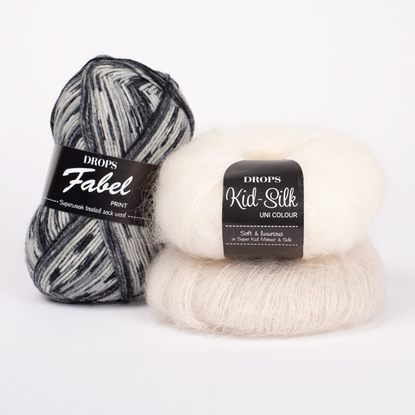 Yarn combination skeins of fabel905-kidsilk01-56