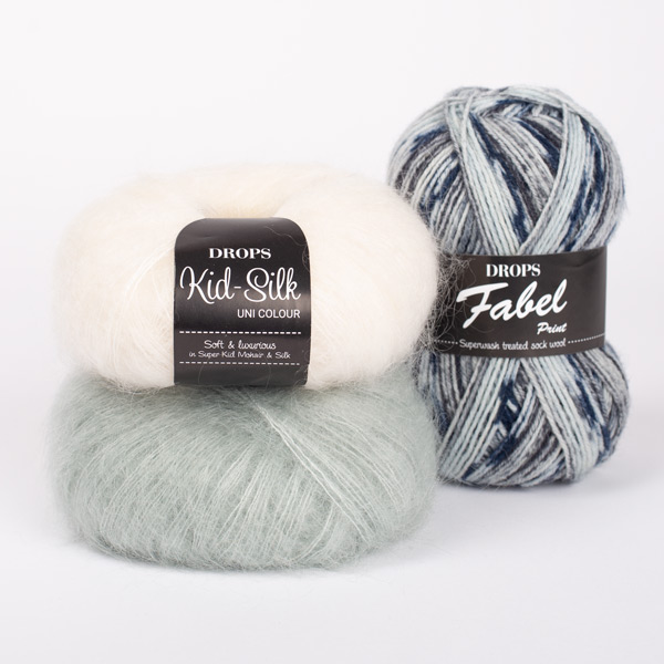 Yarn combination skeins of fabel913-kidsilk01-45