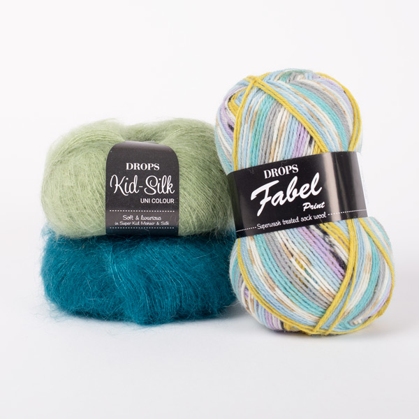Yarn combination skeins of fabel921-kidsilk18-24