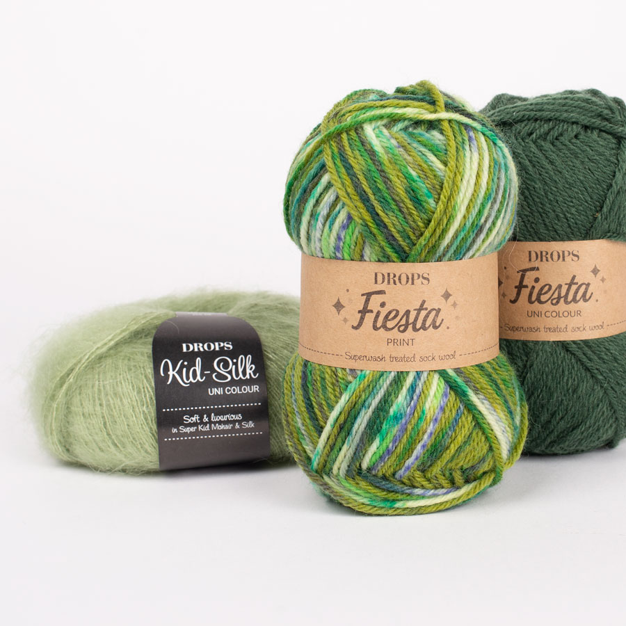 Yarn combination skeins of fiesta13-16-kidsilk18