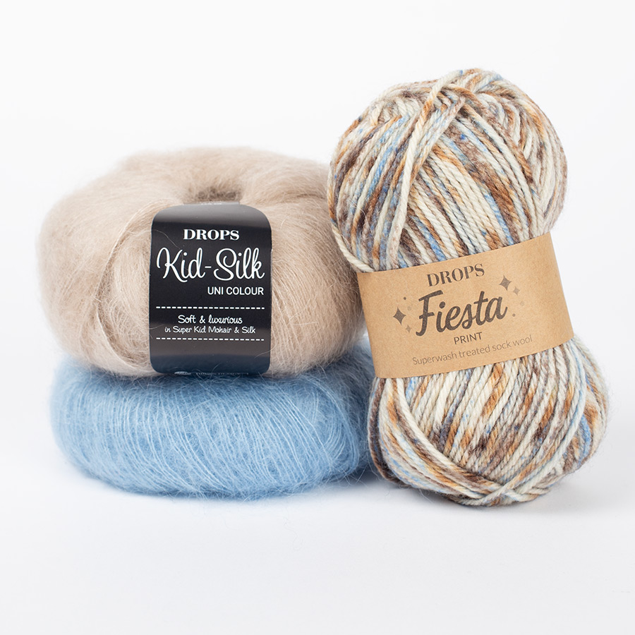 Yarn combination skeins of fiesta36-kidsilk08-54