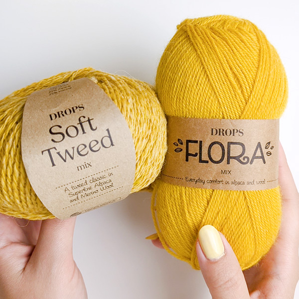 Yarn combination skeins of flora17-softtweed14