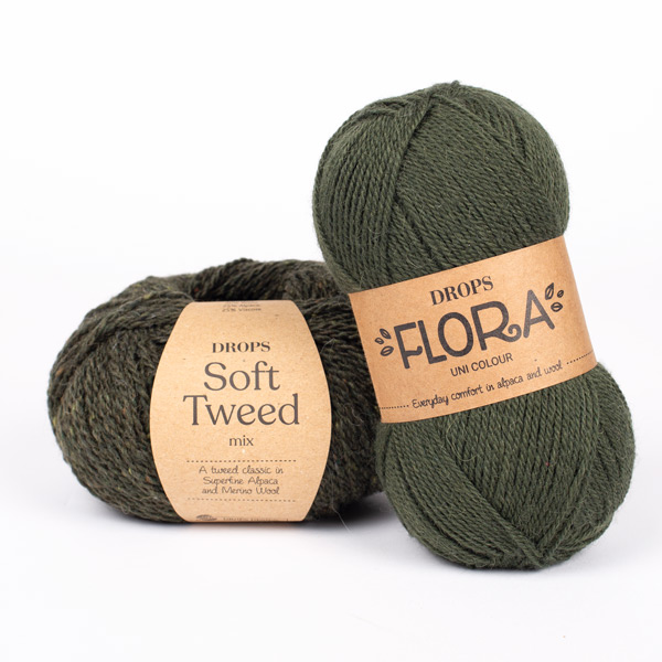 Yarn combination skeins of flora32-softtweed17