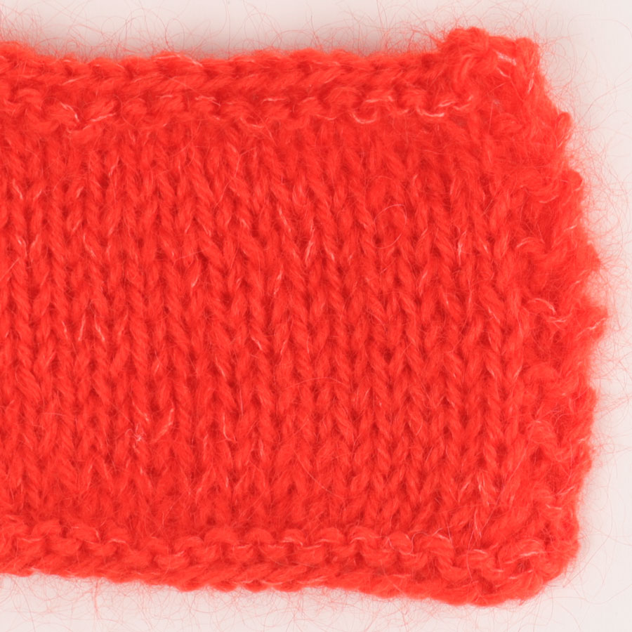 DROPS Garnkombinationen Flora 33, knallrot + DROPS Kid-Silk 61, knallrot