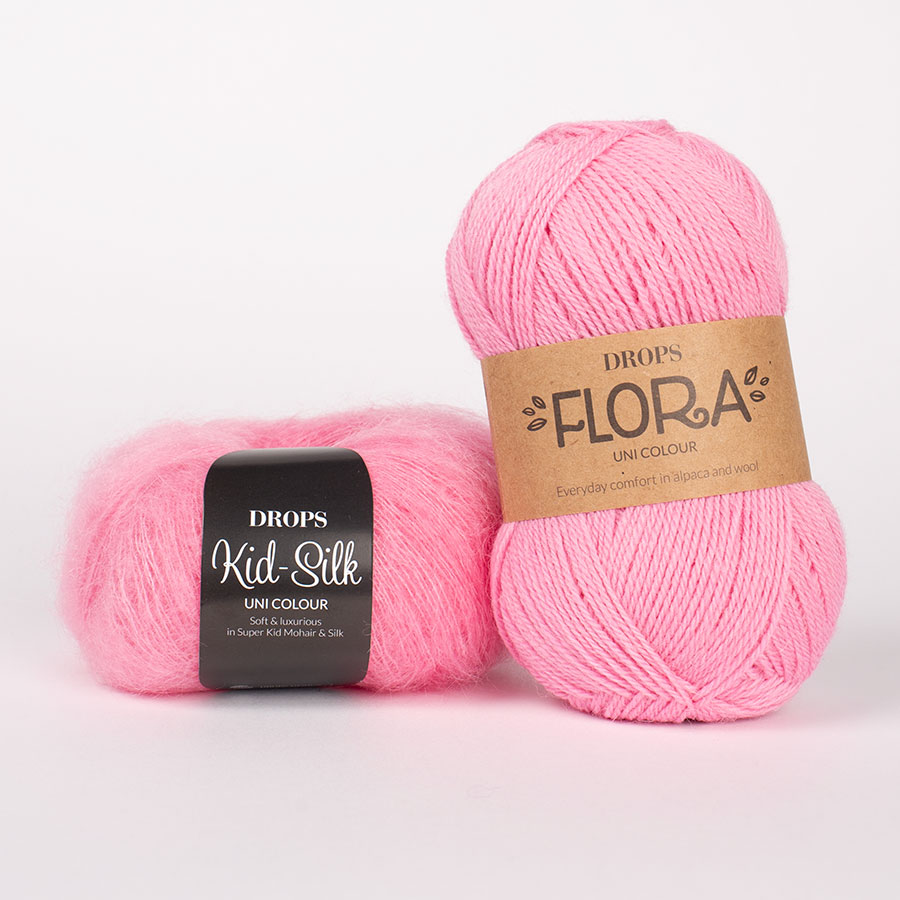 Yarn combination skeins of flora36-kidsilk62