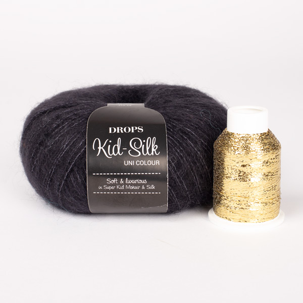 Yarn combination skeins of kidsilk02-glitter01