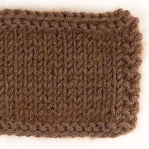 Swatch of DROPS Kid-Silk 35, chocolate 
														+ DROPS Merino Extra Fine 49, chocolate