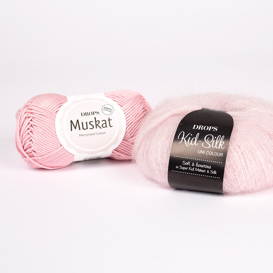 Yarn combination skeins of kidsilk40-muskat05