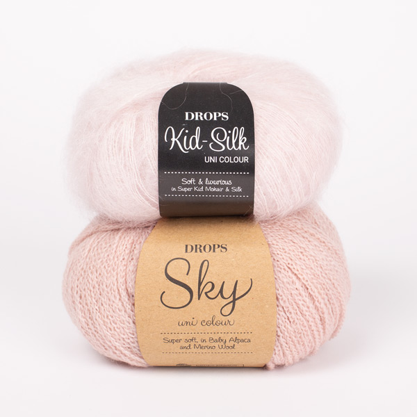 Yarn combination skeins of kidsilk40-sky18