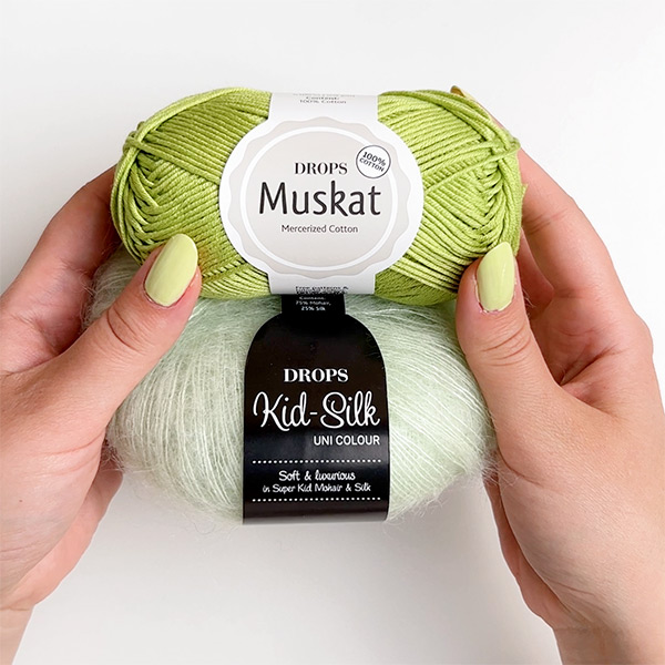 Yarn combination skeins of kidsilk47-muskat53