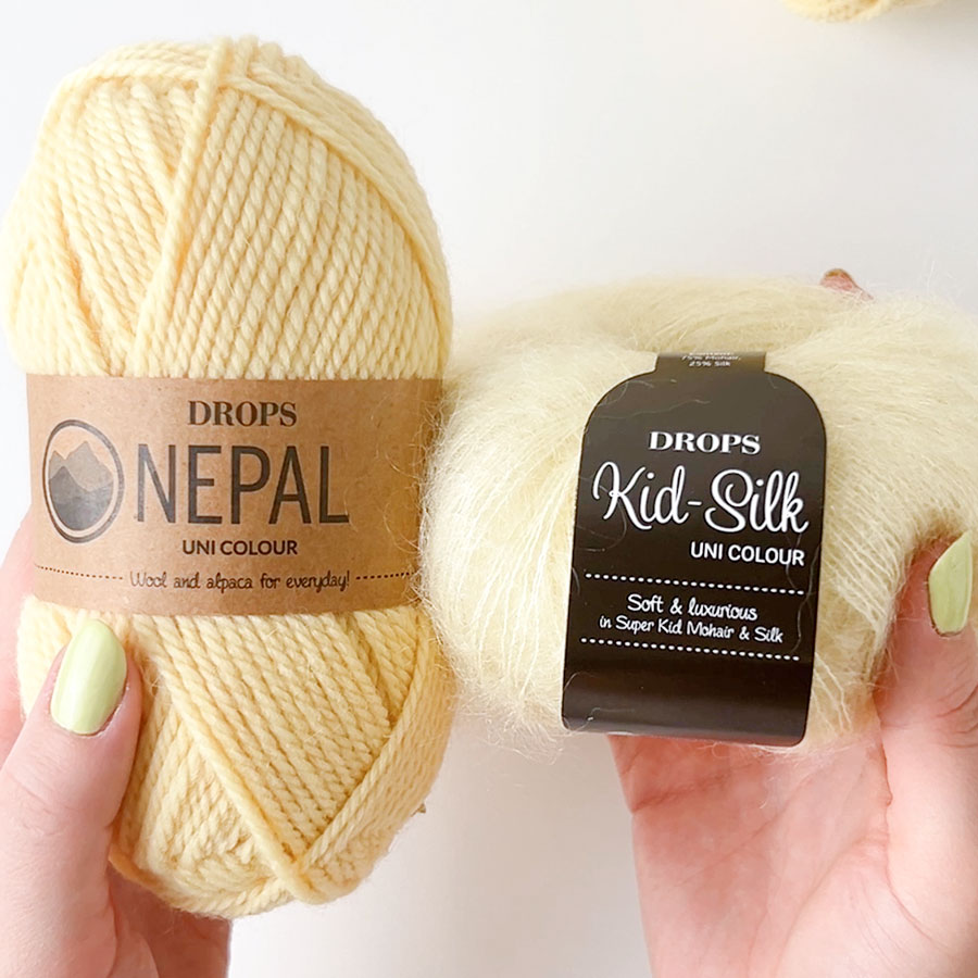Yarn combination skeins of kidsilk52-nepal8919