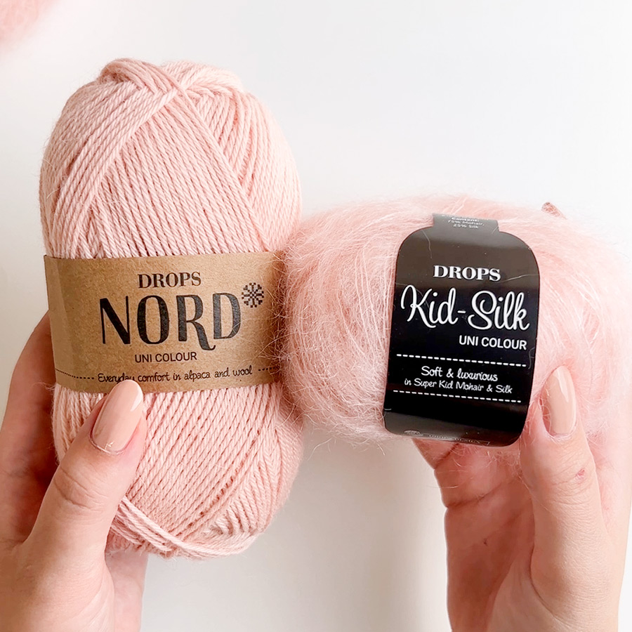 Yarn combination skeins of kidsilk53-nord27