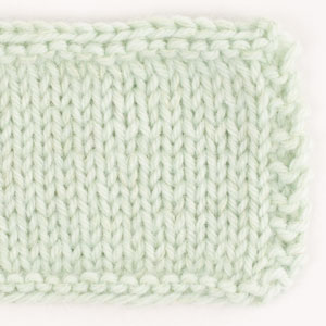 Swatch of DROPS Kid-Silk 60, peppermint 
														+ DROPS Lima 9031, pistachio ice cream