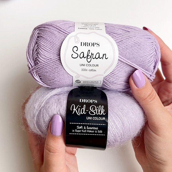 Yarn combination skeins of kidsilk9-safran70