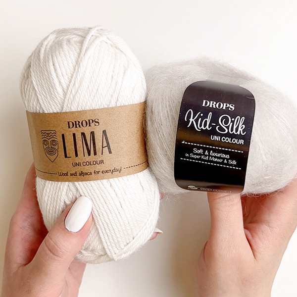 Yarn combination skeins of lima1101-kidsilk38