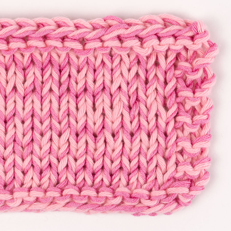 Swatch of DROPS Muskat 29, pink panther 
											+ DROPS Paris 20, blush