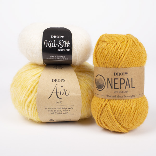 Yarn combination skeins of nepal2923-air40-kidsilk01