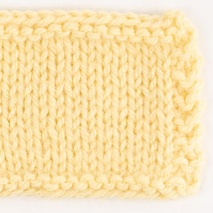 Swatch of DROPS Kid-Silk 52, lemonade 
														+ DROPS Nepal 8919, lemonade