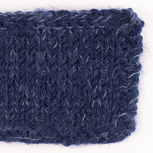 Swatch of DROPS Kid-Silk 28, navy blue 
														+ DROPS Merino Extra Fine 27, navy blue
