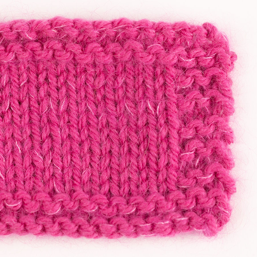 Swatch of DROPS Nepal 6273, cerise 
											+ DROPS Kid-Silk 13, pink
